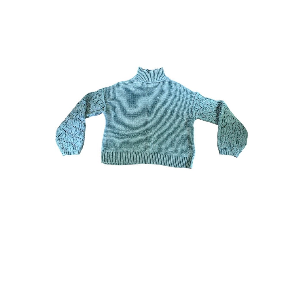 Universal Thread Sweater Medium Blue Knit Mock Neck Long Sleeve Pullover